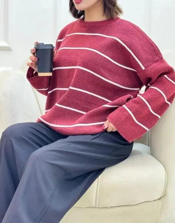 بلوز بافت راه راه چری|لباس|لار, |دیوار