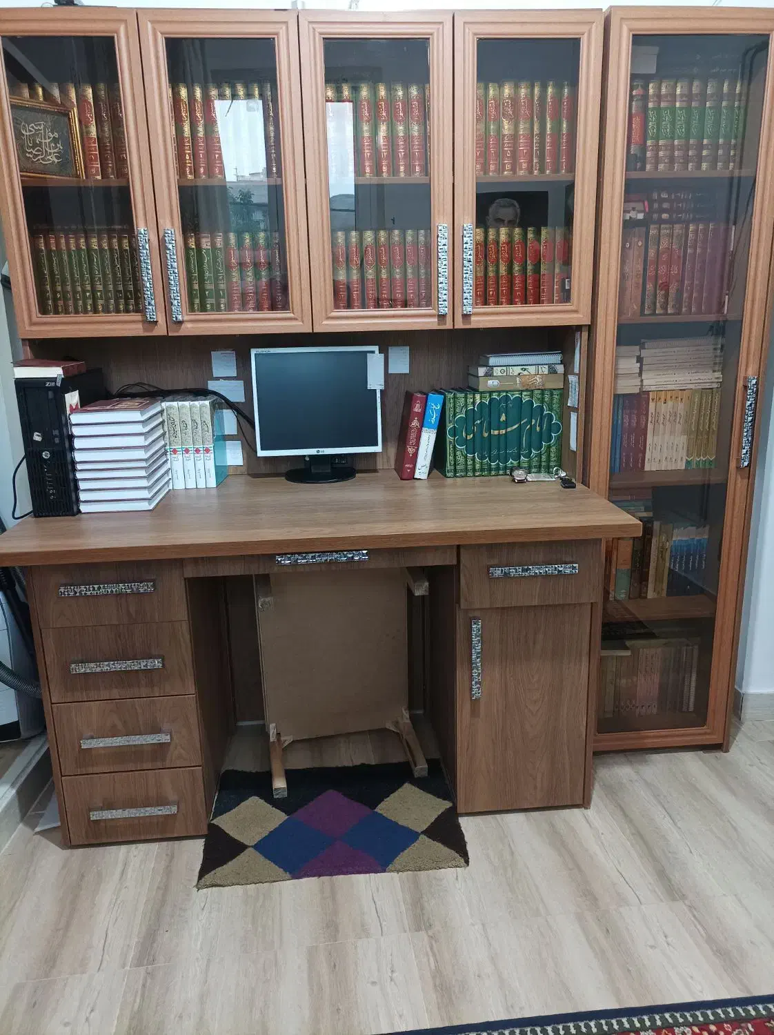 کتابخانه|کتابخانه، شلف، قفسه‌های دیواری|قزوین, |دیوار