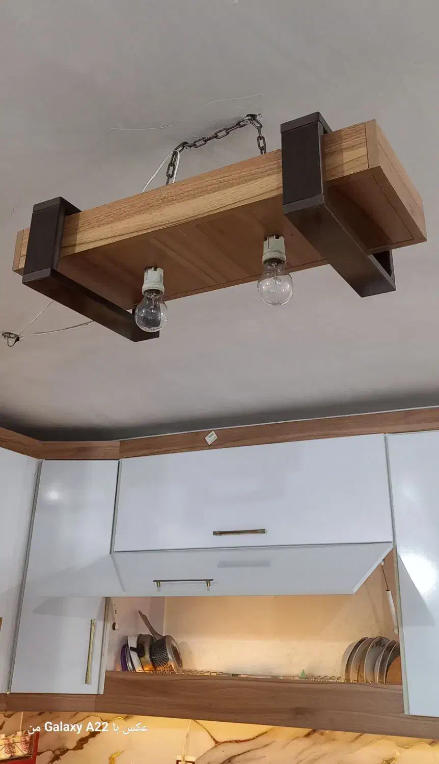 لوستر های چوبی مختلف|لوستر و چراغ آویز|بناب, |دیوار