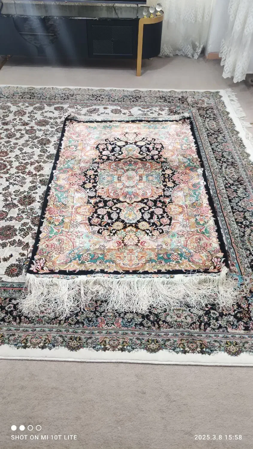 تابلو فرش دست بافت تمام ابریشم واقعی|تابلو فرش|شهریار, شهریار|دیوار