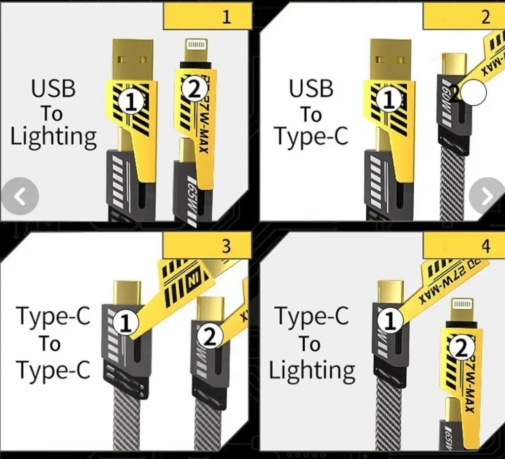 کابل چهار کاره|لوازم جانبی موبایل و تبلت|سمنان, |دیوار