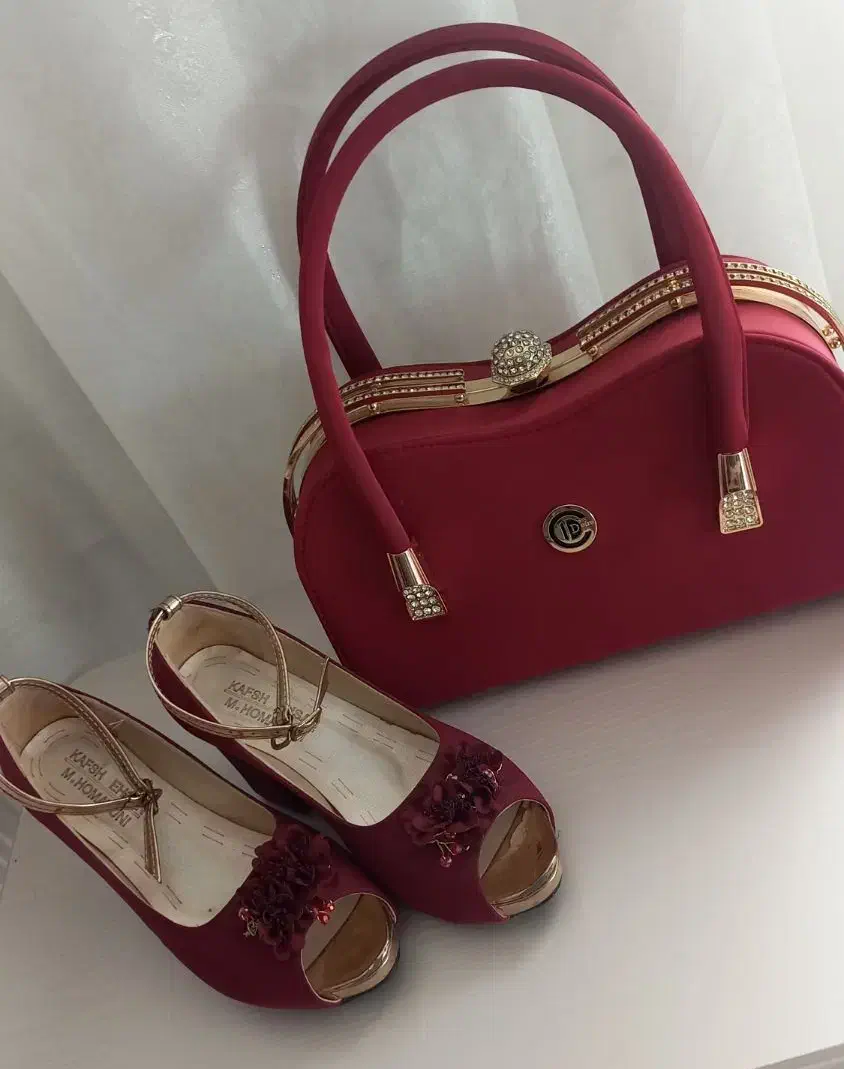 ست کیف و کفش مجلسی|کیف، کفش، کمربند|اردکان, |دیوار