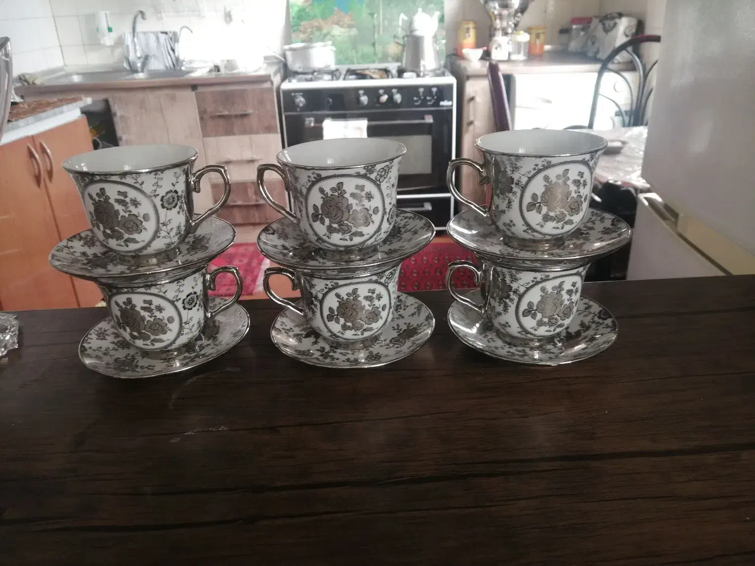 فنجان نعلبکی چینی ایتالیایی چای خوری|ظروف سرو و پذیرایی|گرگان, |دیوار