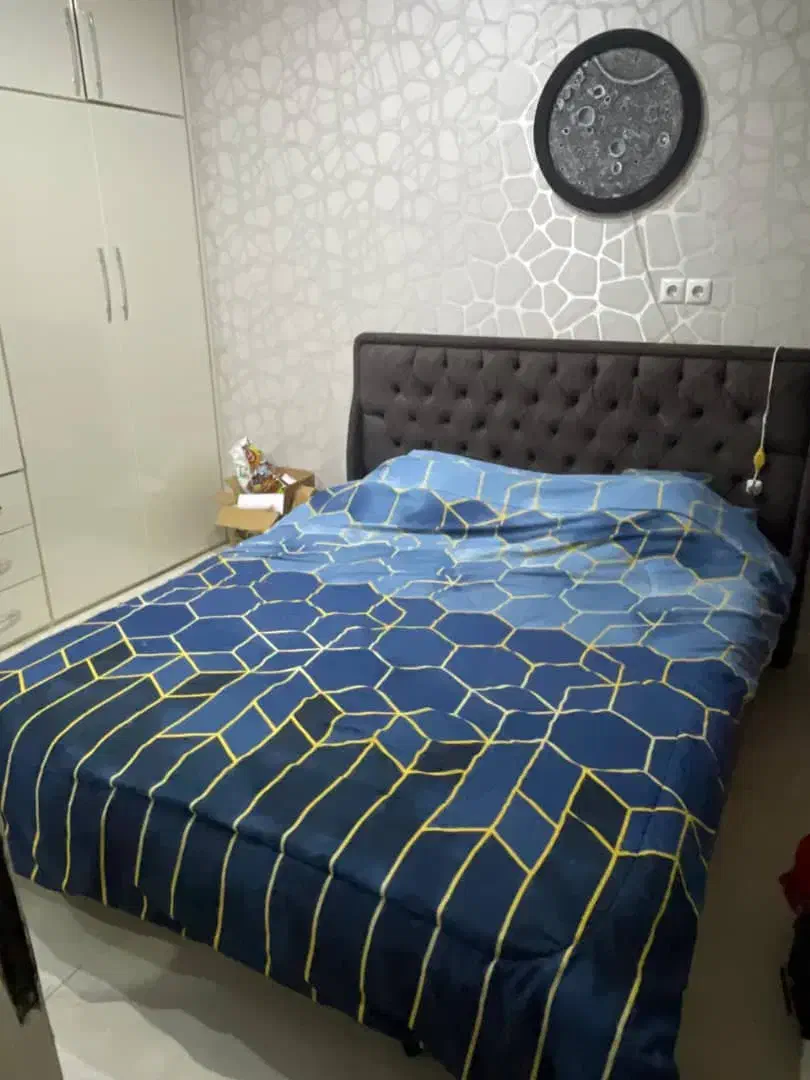 تخت خواب با میز آرایش و تشک در حد نو|تخت و سرویس خواب|رامهرمز, |دیوار