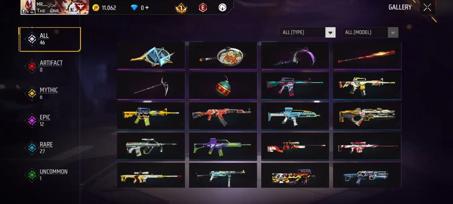 اکانت فری فایر|کنسول، بازی ویدئویی و آنلاین|اصفهان, باغ زرشک|دیوار