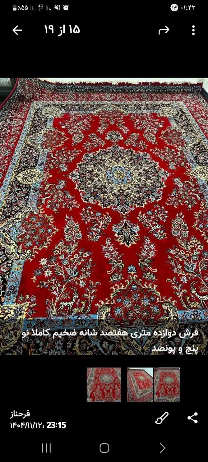 فرش پانصد شانه|فرش|بندر امام خمینی, |دیوار