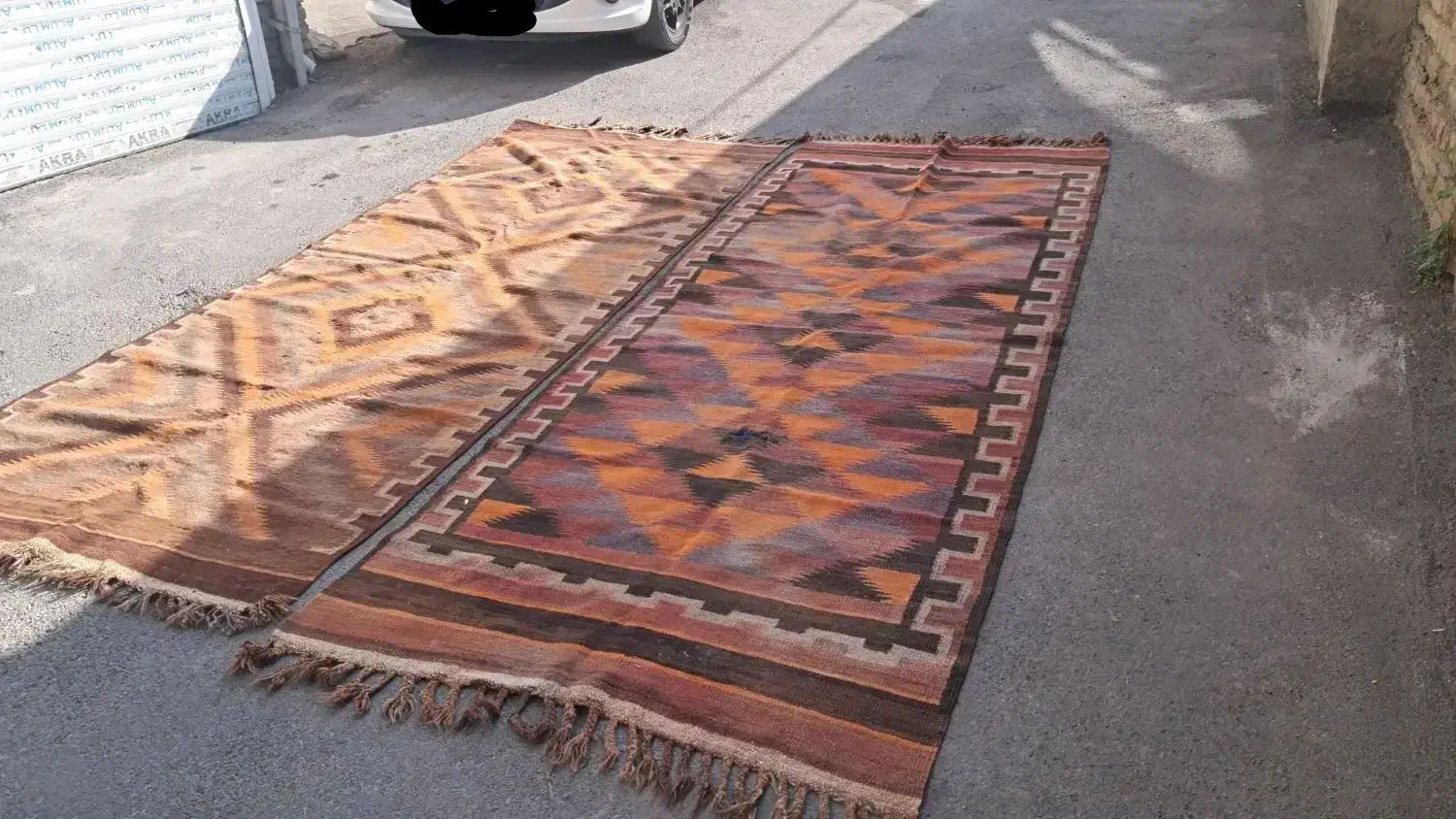 یک جفت گلیم سنتی و عتیقه|گلیم، جاجیم، گبه|ارومیه, |دیوار