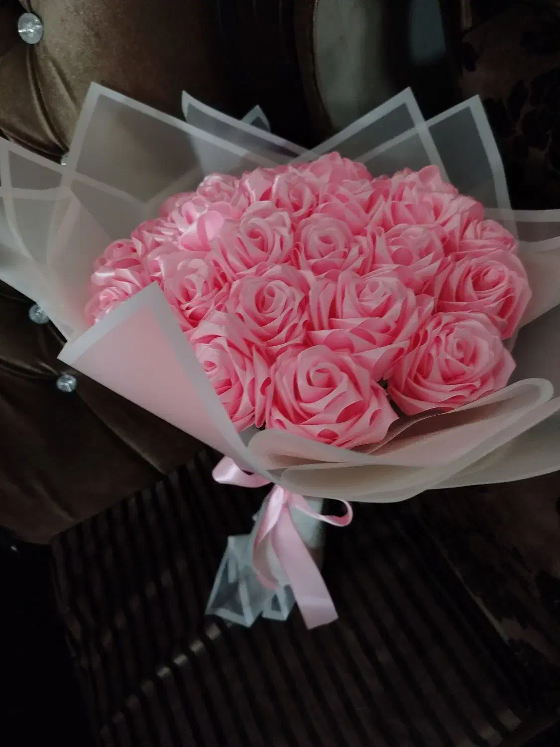 دسته گل ربانی و باکس گل|گل مصنوعی|گرگان, |دیوار