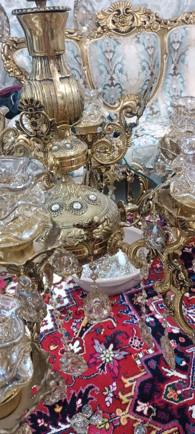 لوستر6شاخه 12لامپ|لوستر و چراغ آویز|تبریز, |دیوار