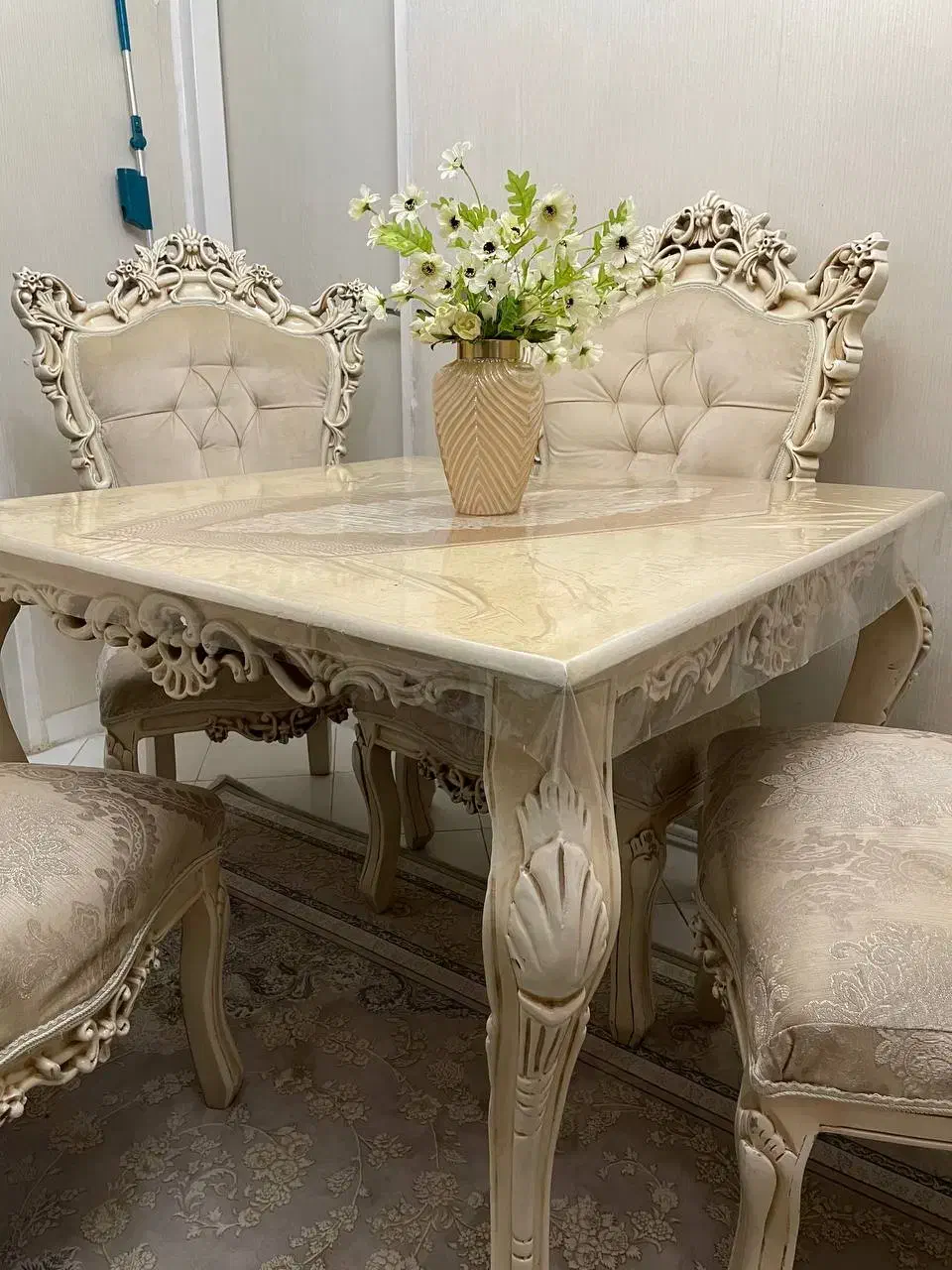 میز نهار خوری 4نفر سلطنتی چوب راش|میز و صندلی غذاخوری|فردیس, نسترن غربی|دیوار