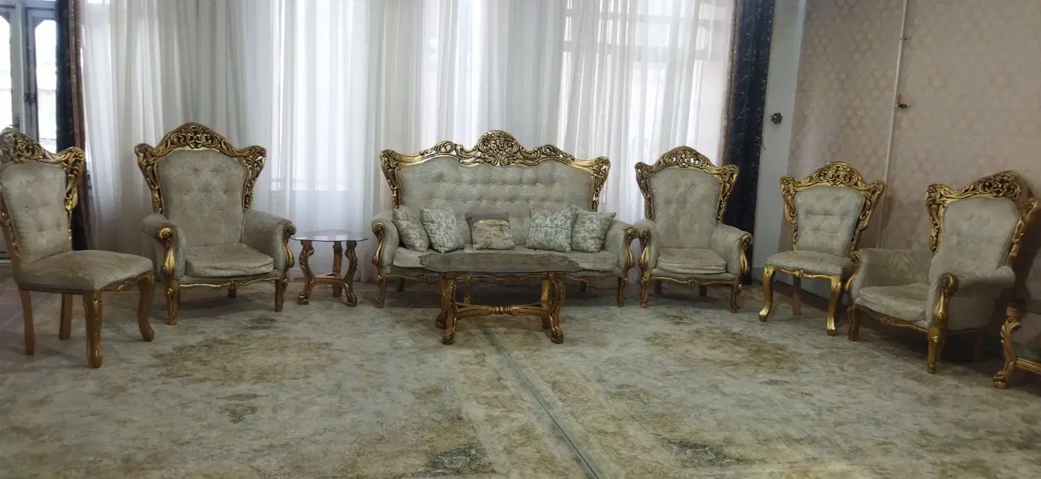 مبل نه نفره سلطنتی|مبلمان خانگی و میز عسلی|کرمانشاه, |دیوار