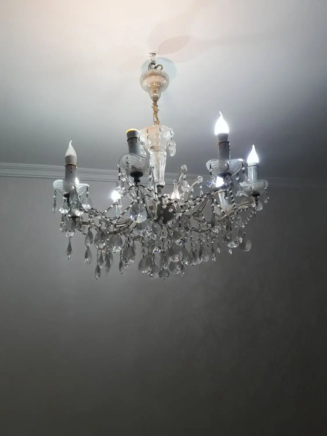 لوستر کریستالی اتریش ۴ عدد|لوستر و چراغ آویز|تبریز, |دیوار