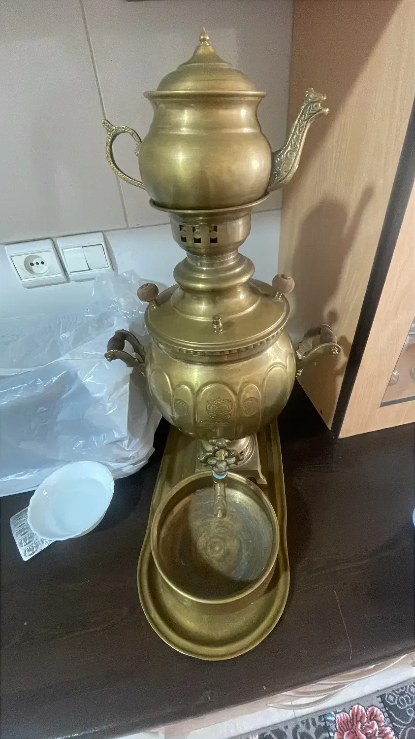 سماور ذغالی ۴۰ سال|کلکسیون اشیاء عتیقه|لواسان, |دیوار