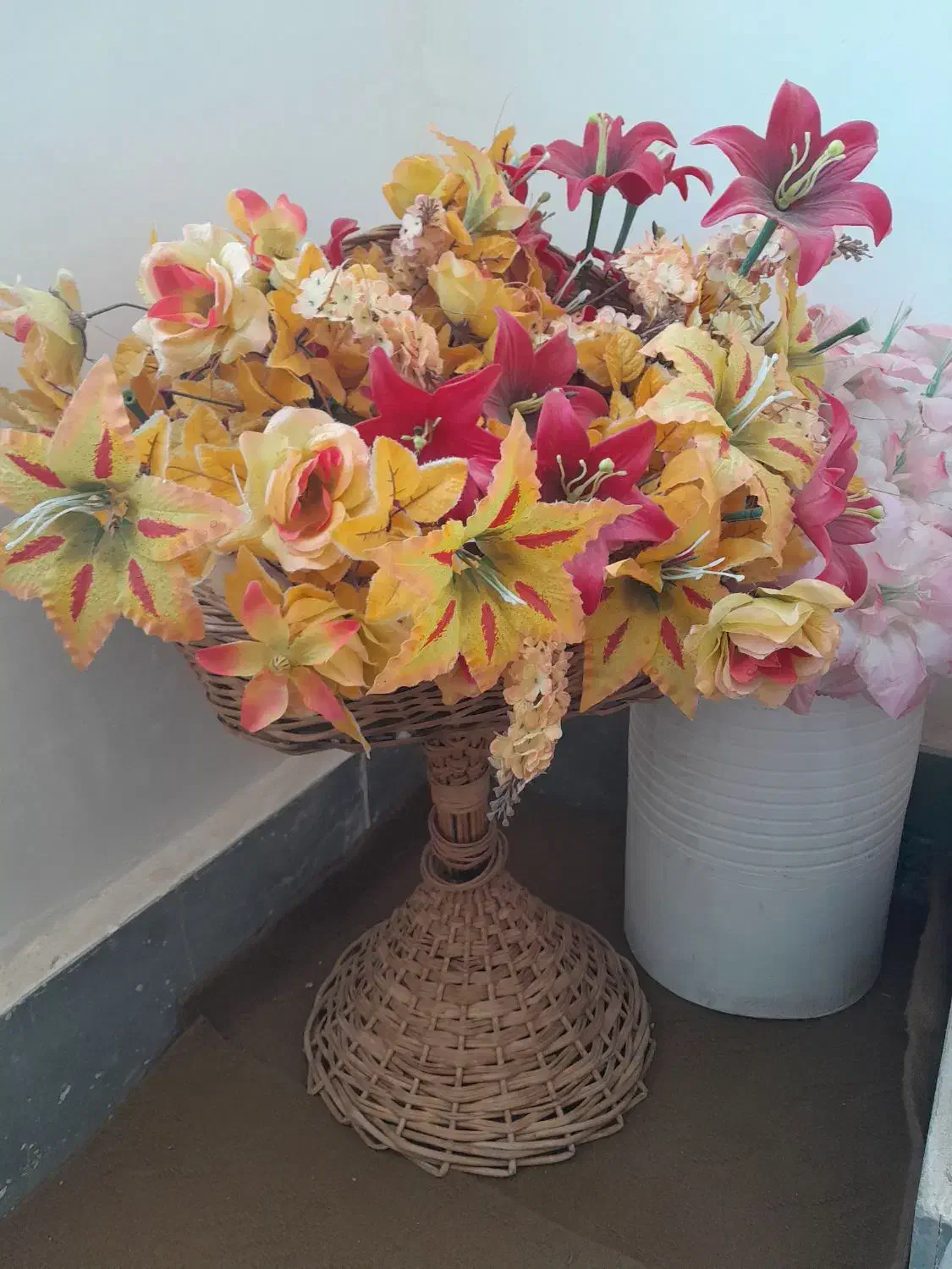 سبد گل حصیری|گل مصنوعی|کوهدشت, |دیوار