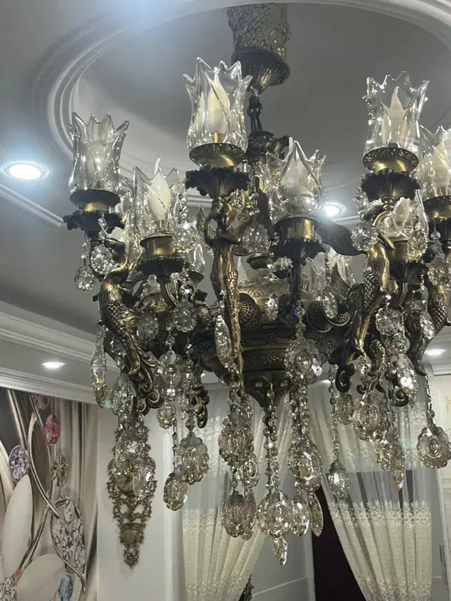 لوستر برنز 16 شاخه|لوستر و چراغ آویز|تهران, مهرآباد|دیوار