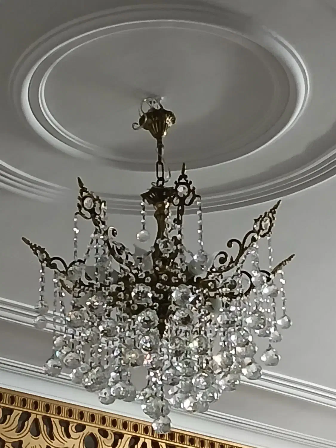 لوستر ۸ شاخه برنزی|لوستر و چراغ آویز|قرچک, زیبا شهر|دیوار