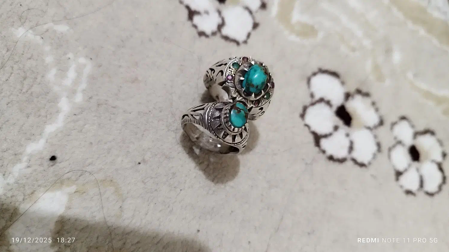2تا انگشتر فیروزه رکاب نقره دستساز|جواهرات|تهران, جوادیه تهرانپارس|دیوار