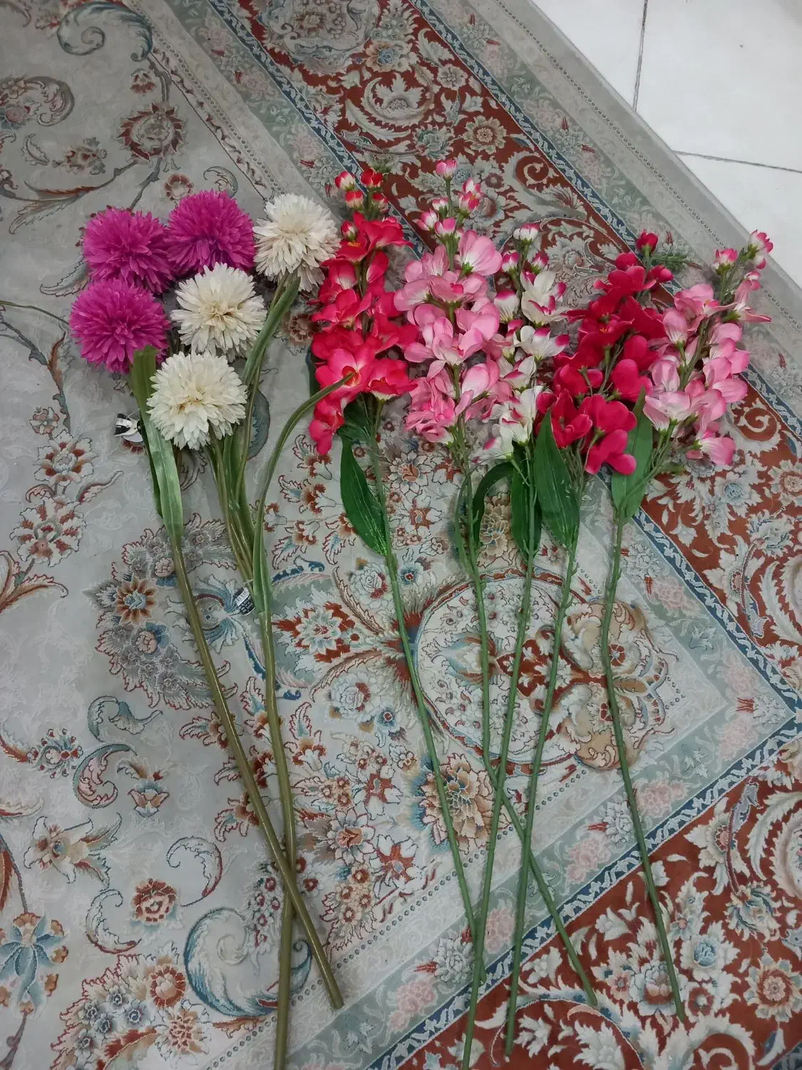 ۷شاخه گل بلند ارکیده و داوودی|گل مصنوعی|تهران, فلاح|دیوار