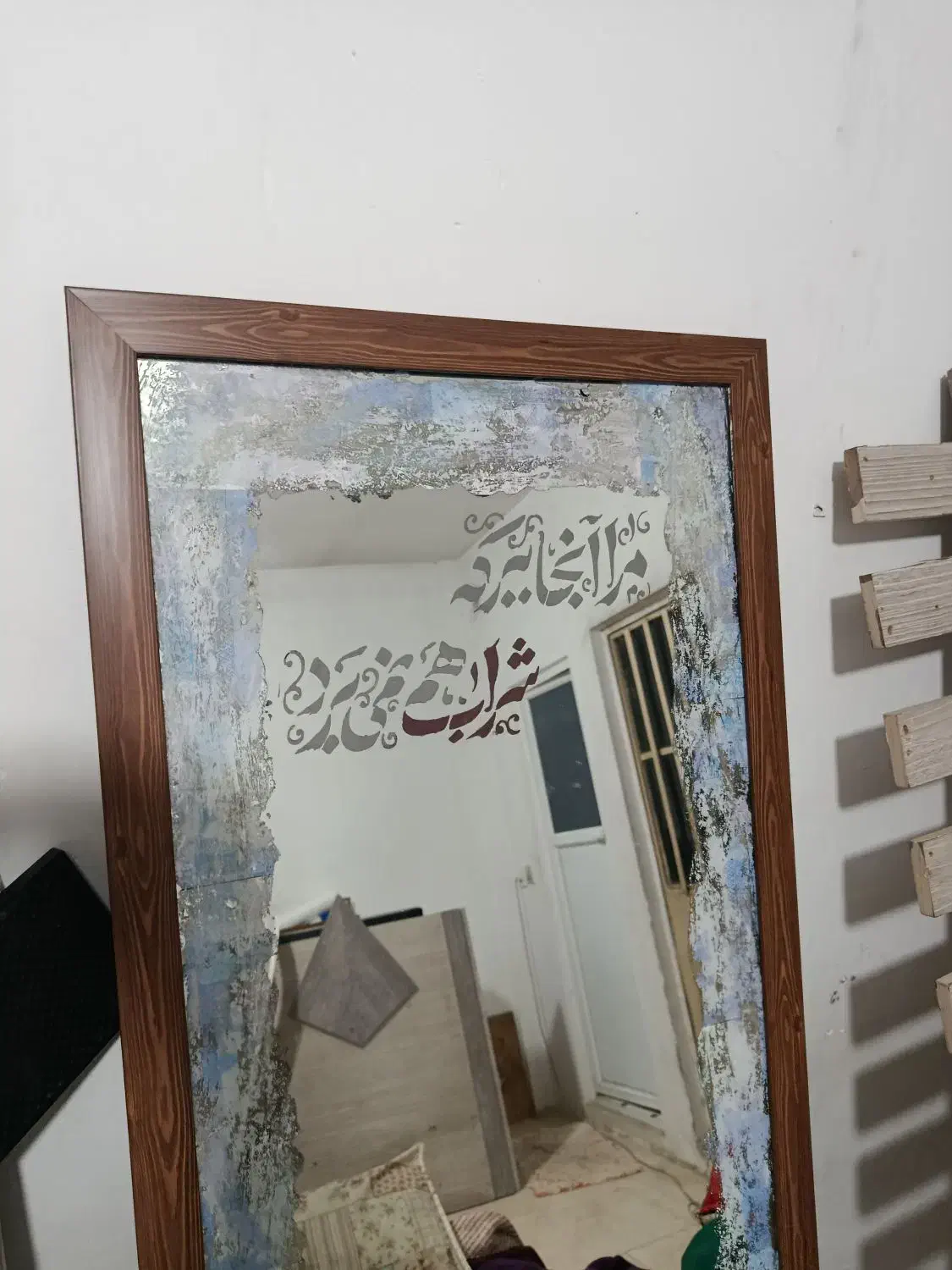 آینه قدی جذاب خشگل طرحدار نوشته دار|آینه|مشهد, طبرسی شمالی|دیوار