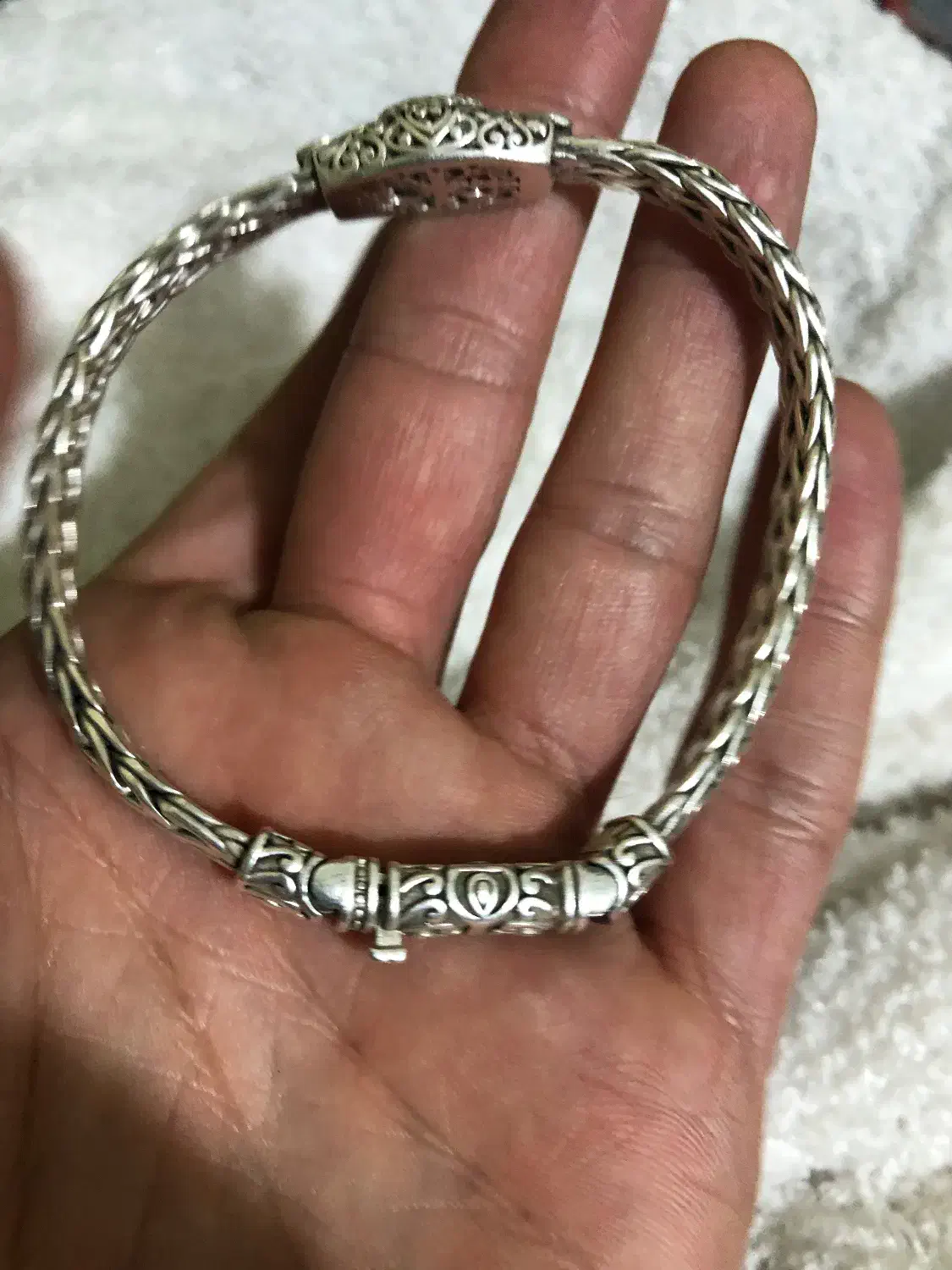 دستبند نقره تایلندی مردانه|جواهرات|سنندج, |دیوار