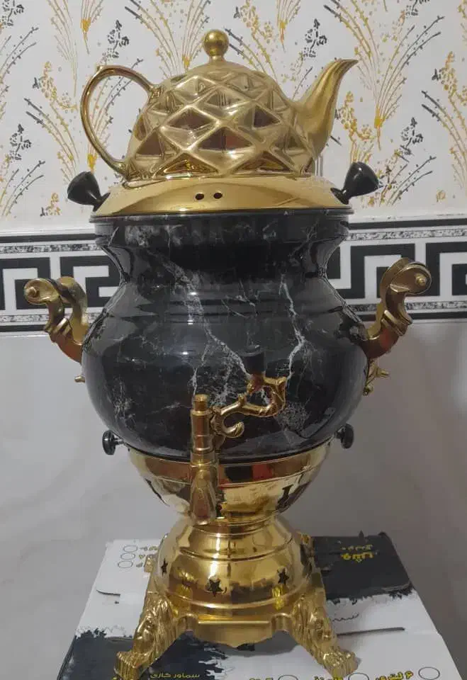 سماورطرح سنگی برنج|سماور، چایساز، قهوهساز|کوهدشت, |دیوار