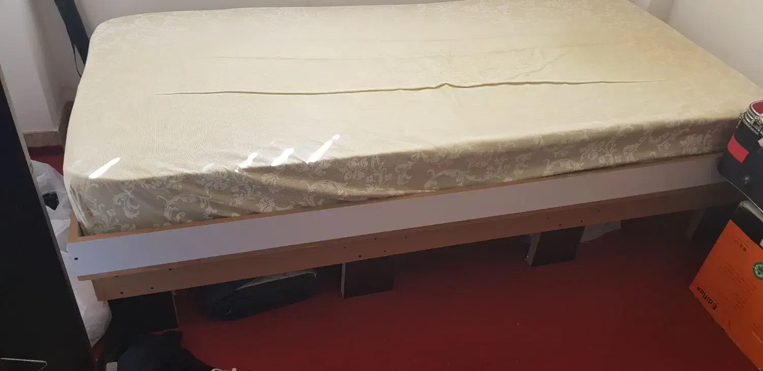 تخت خواب چوبی|تخت و سرویس خواب|خلخال, |دیوار