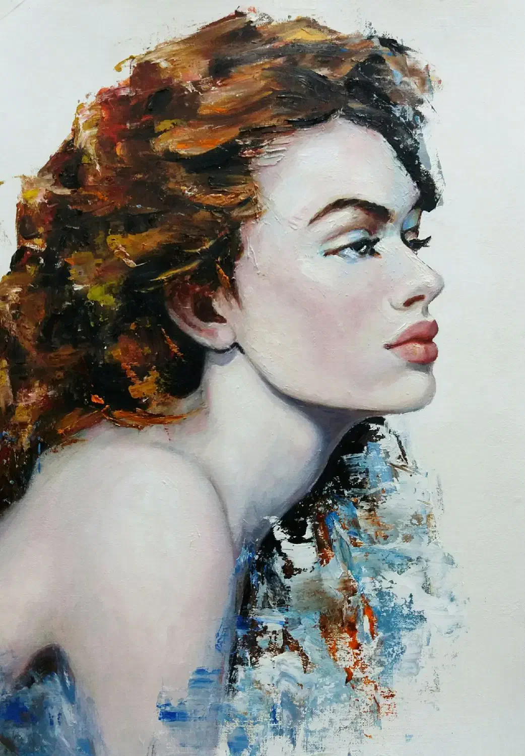 تابلو نقاشی رنگ روغن /سفارش تابلو نقاشی چهره|تابلو، نقاشی، عکس|تهران, آبشار تهران (دریاچه)|دیوار