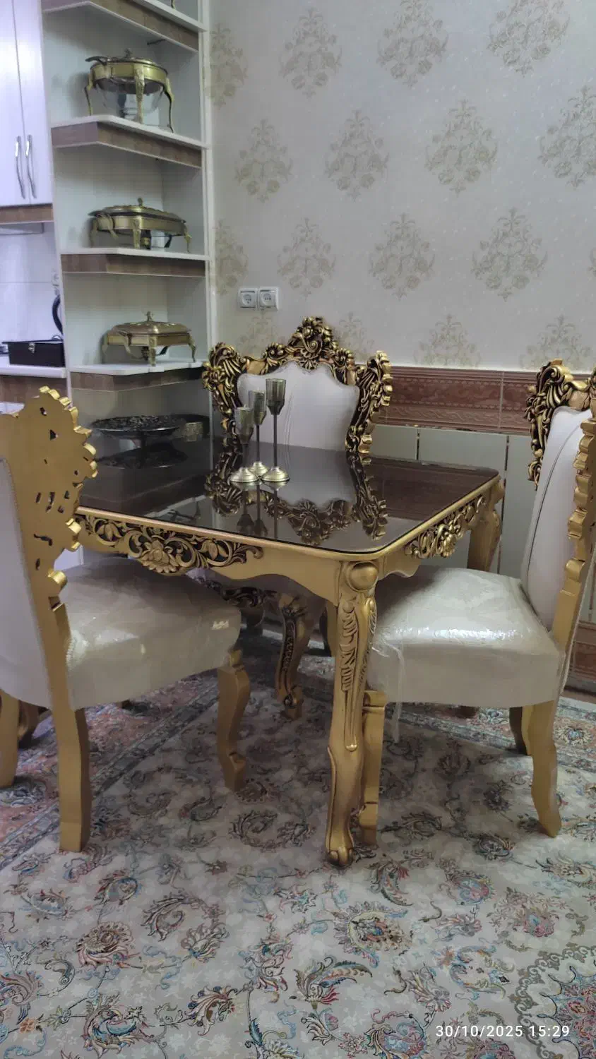 صندلی غذاخوری سلطنتی 4نفره|میز و صندلی غذاخوری|خرمدره, |دیوار