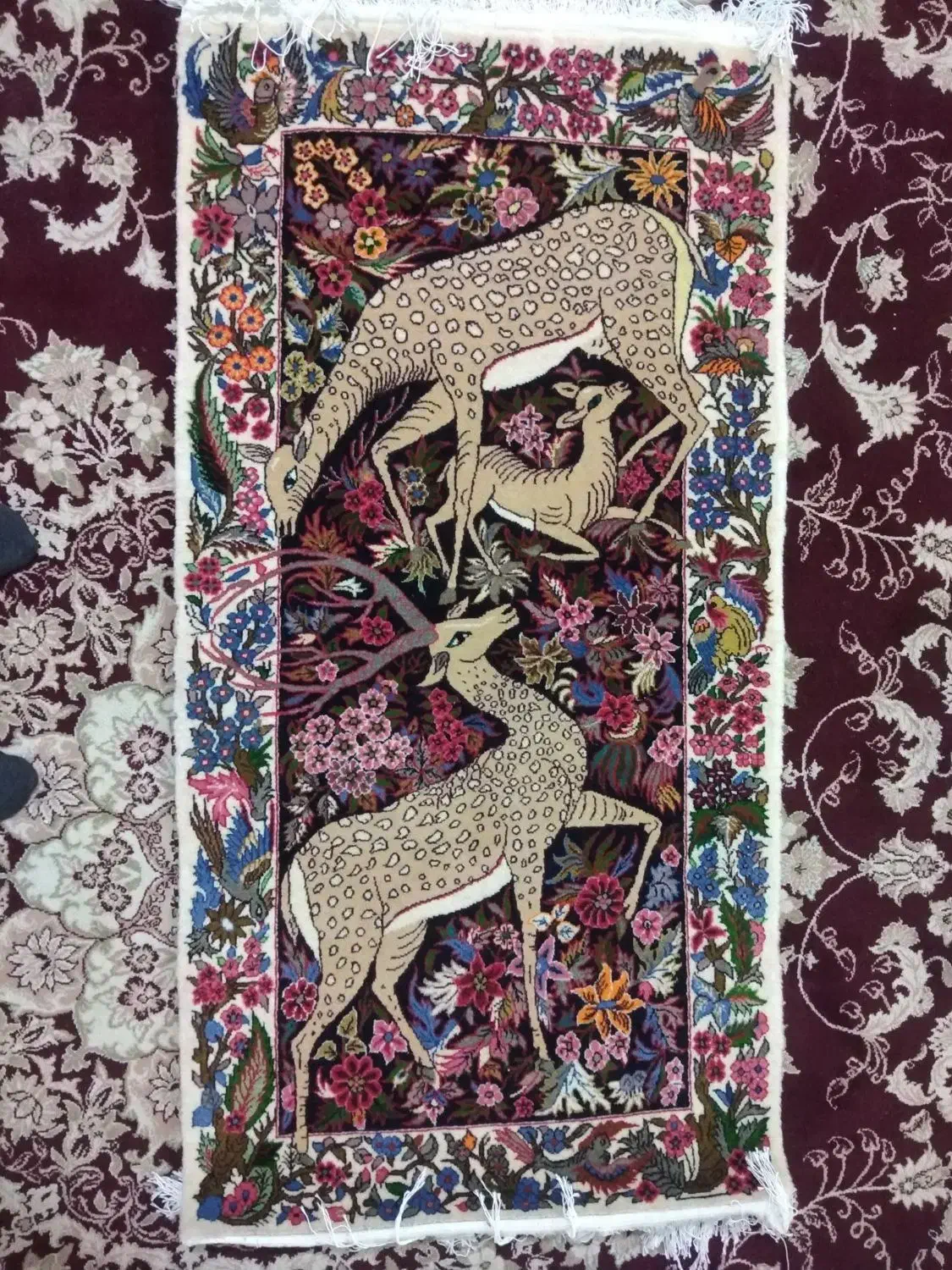 یک جفت فرش دستباف|تابلو فرش|اراک, |دیوار