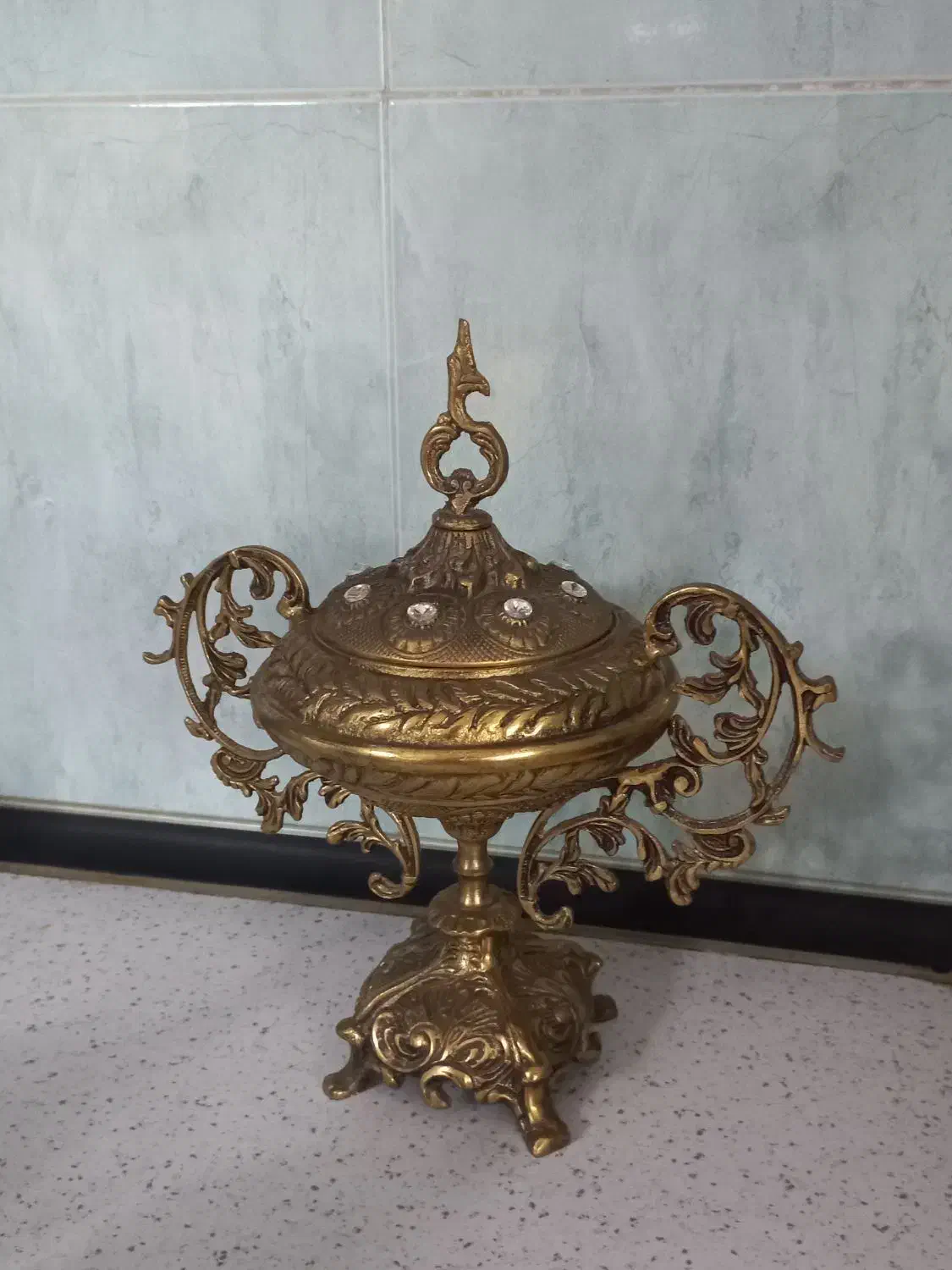 شکلات خوری برنز  و قندان|ظروف سرو و پذیرایی|مشگین شهر, |دیوار