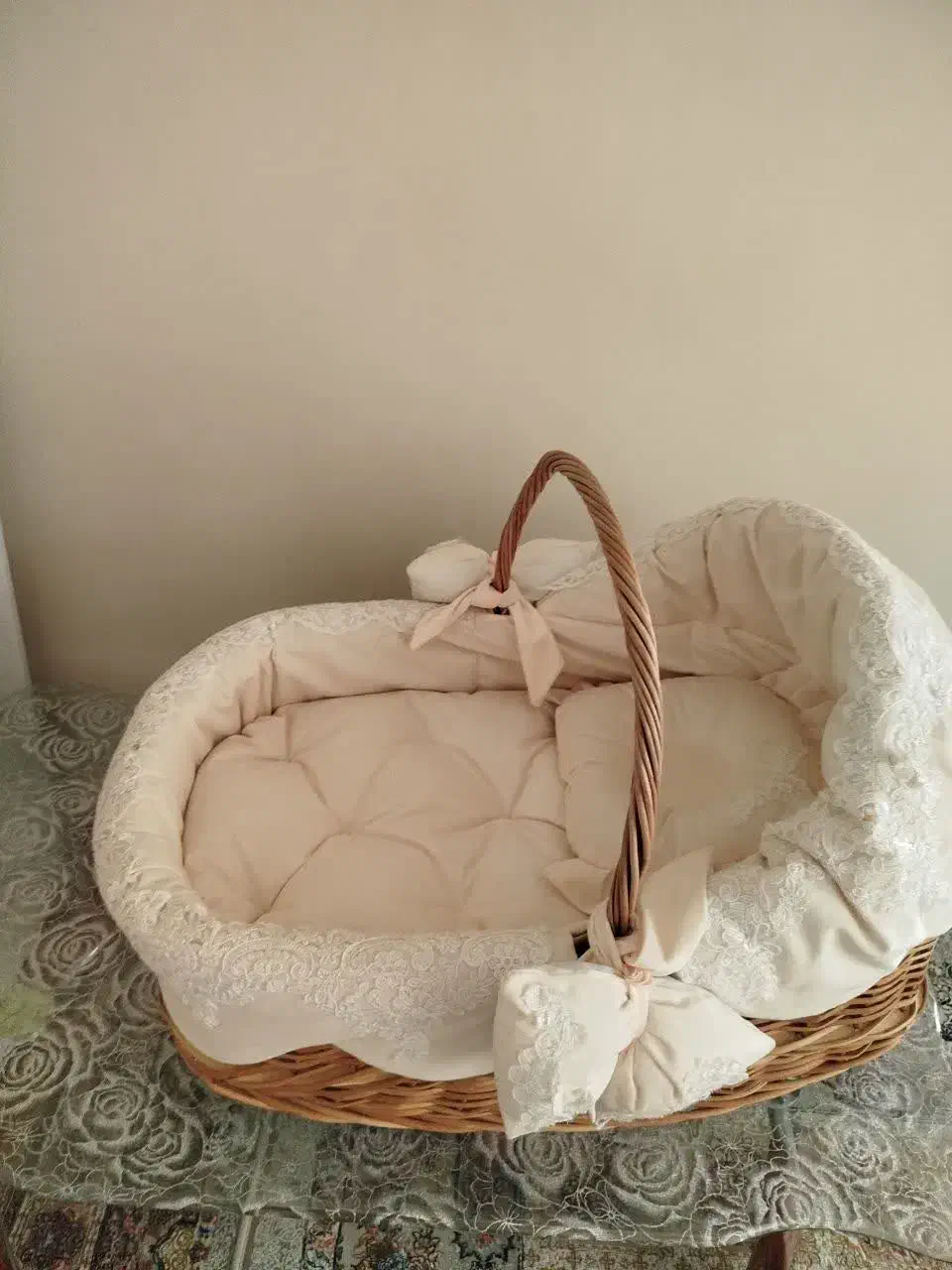 گهوارهای بافت چوبی|اسباب و اثاث بچه|همدان, |دیوار