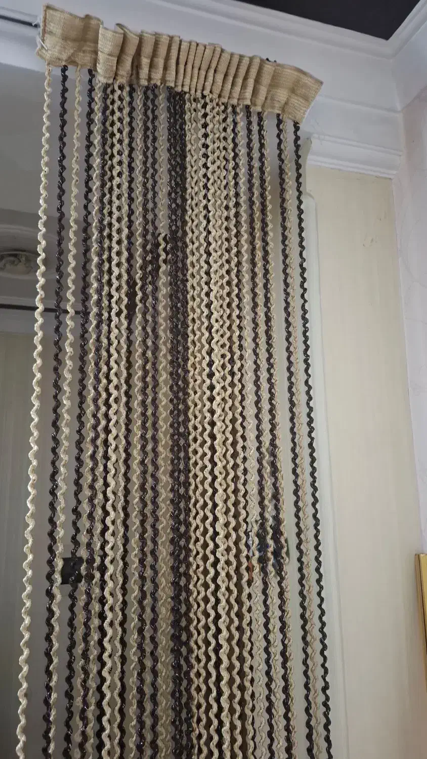 پرده ریسه ای طرح پیچ پیچی|پرده، رانر، رومیزی|قم, پردیسان|دیوار