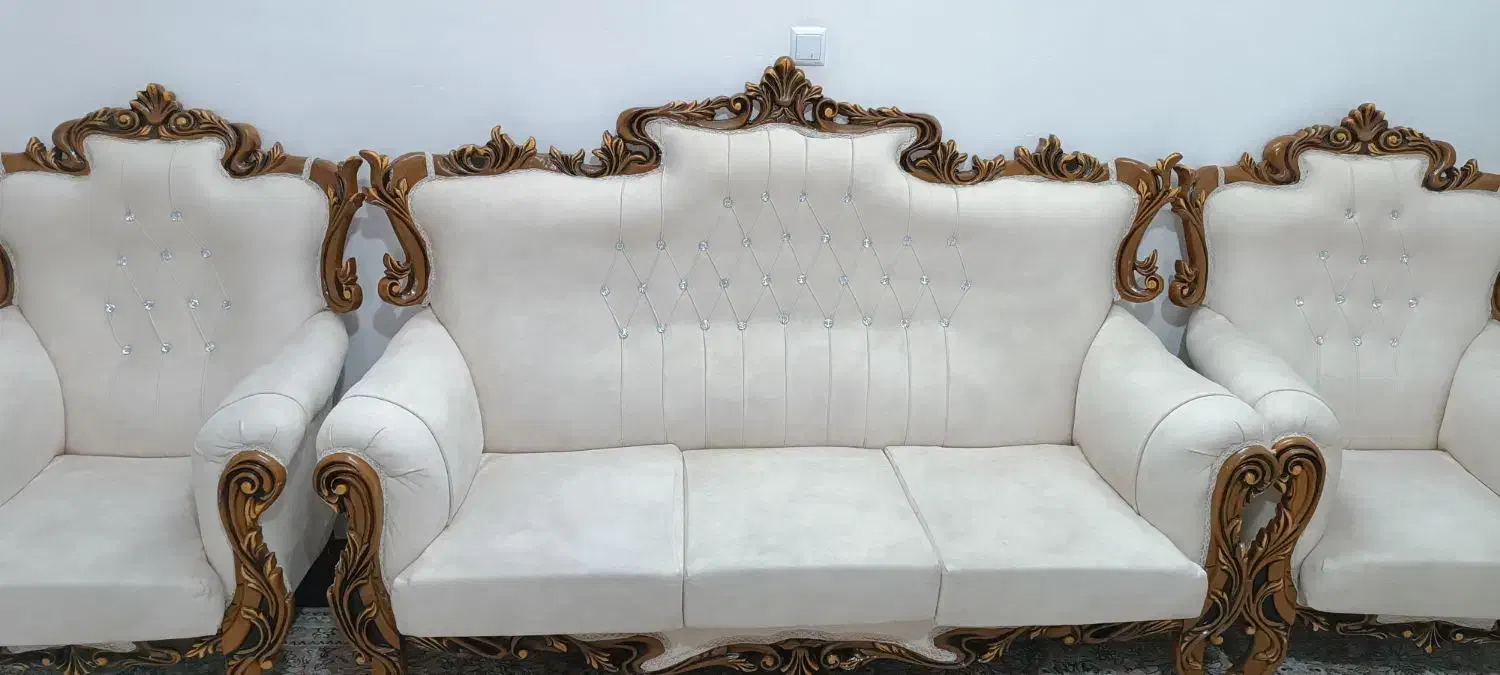 مبل سلطنتی 7 نفره|مبلمان خانگی و میز عسلی|زنجان, |دیوار