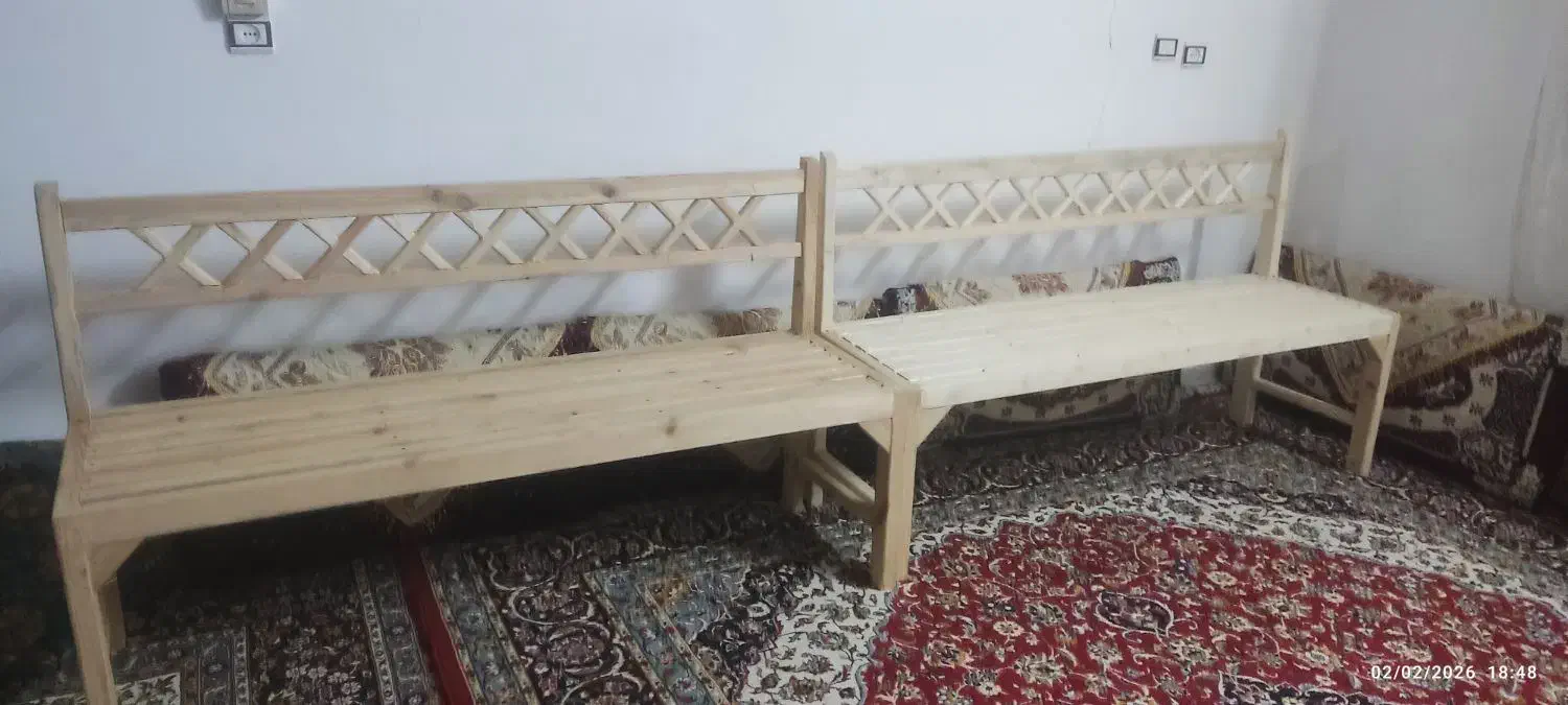 نیمکت چوبی|صندلی و نیمکت|آمل, |دیوار