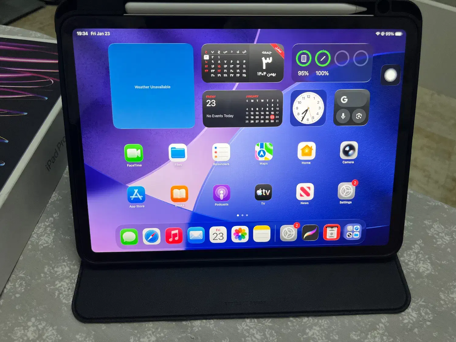 ipad pro m2 همراه با قلم و قاب و گلس رایگان|تبلت|تهران, ارم|دیوار