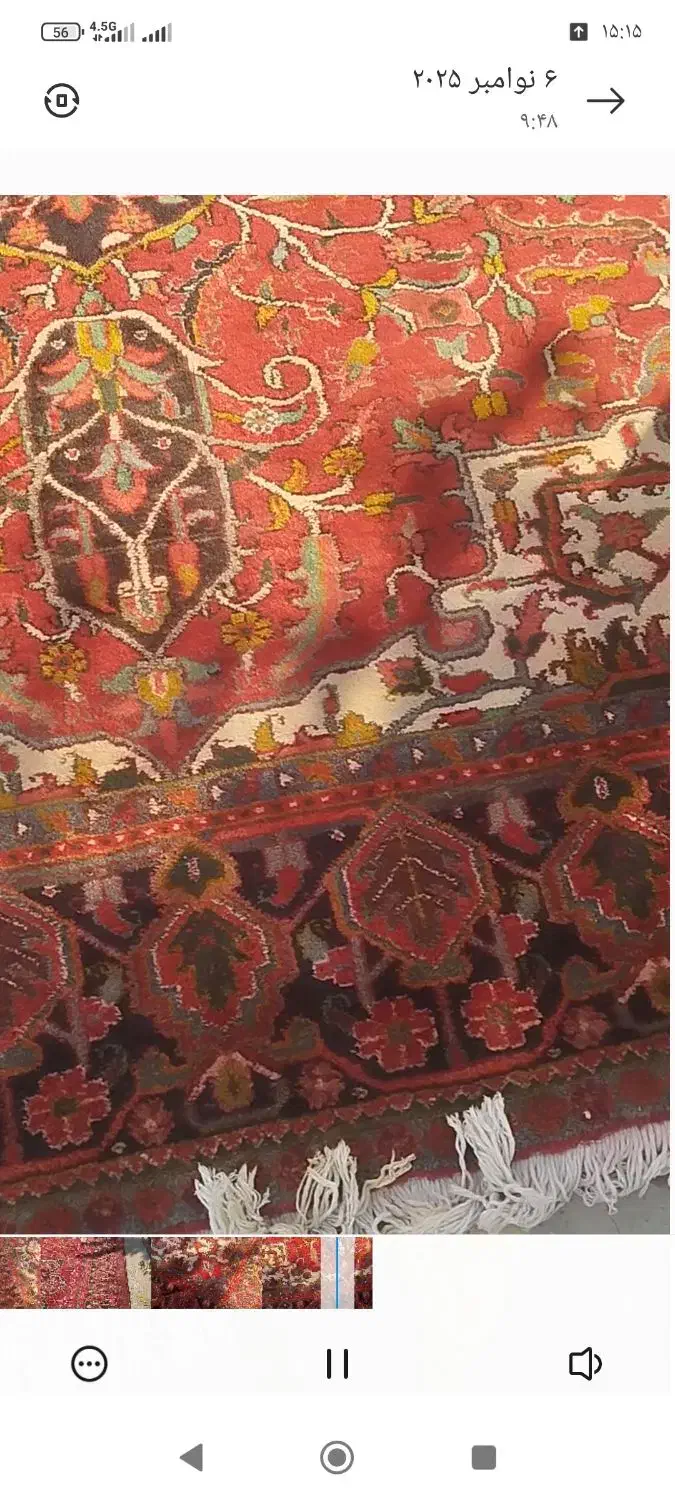 فرش طبیعی 3000شانه تبریز ۱۲ متری دوجفت|فرش|میاندوآب, |دیوار