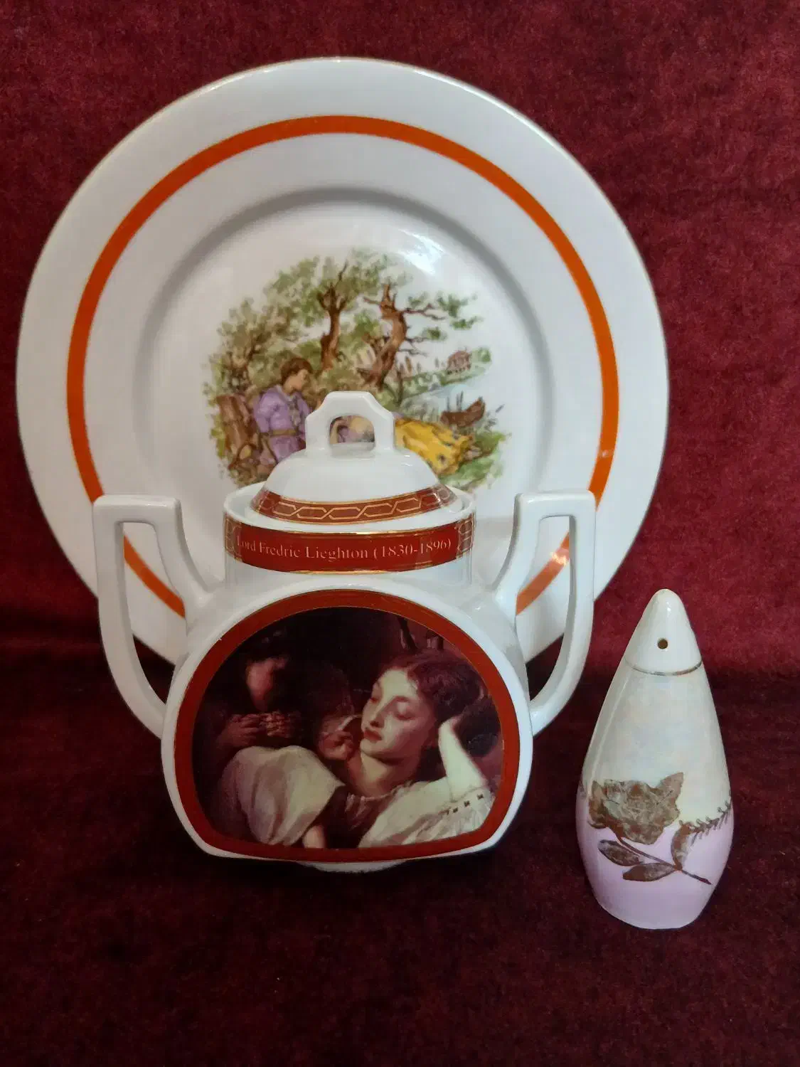 ظروف قهوه خوری ژاپن قندان دیوارکوب نمکدان قدیمی|ظروف سرو و پذیرایی|تهران, شکوفه|دیوار