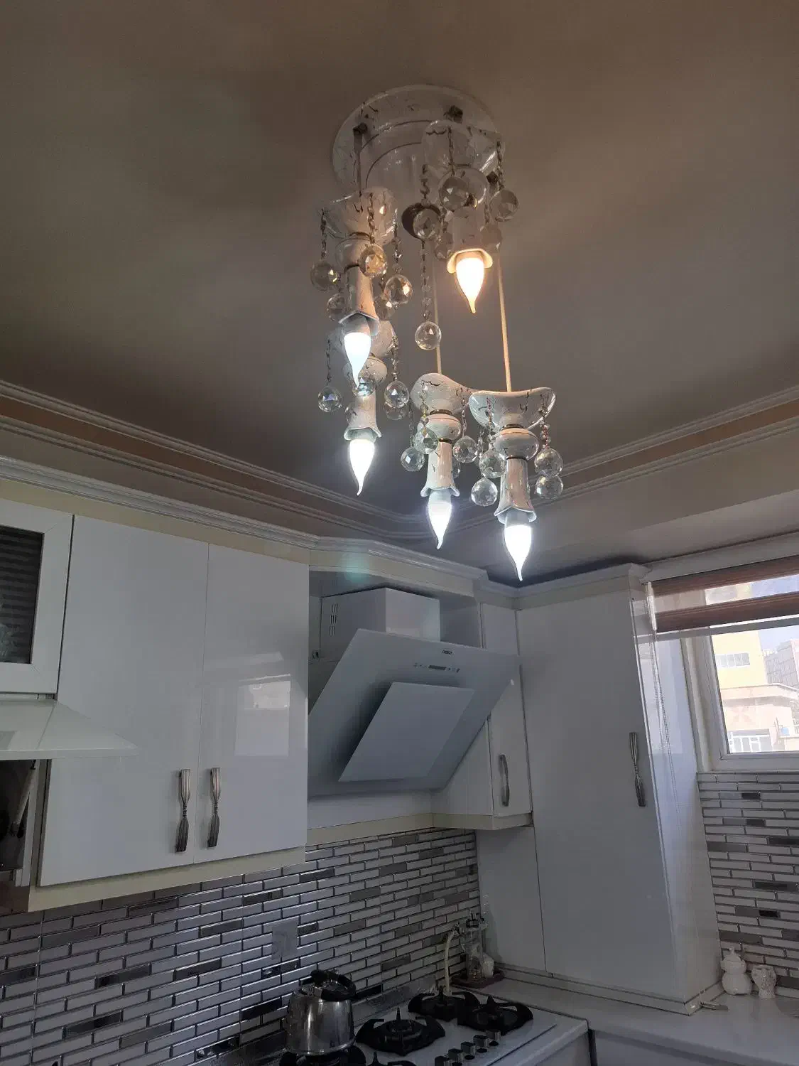 لوستر چینی پنج شعله مناسب هر جا|لوستر و چراغ آویز|تبریز, |دیوار