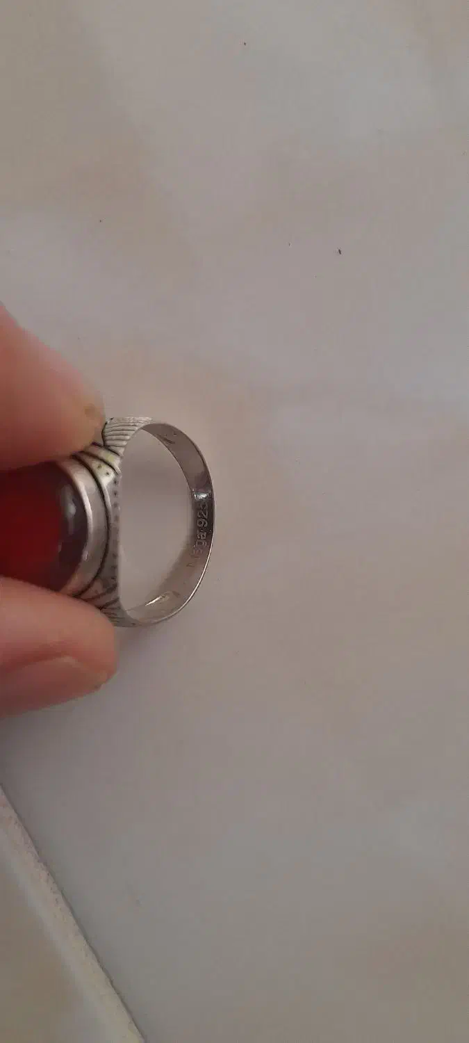 انگشتر عقیق رکاب نقره معاوضه با کفتر گرفتنی|جواهرات|قم, ولیعصر|دیوار