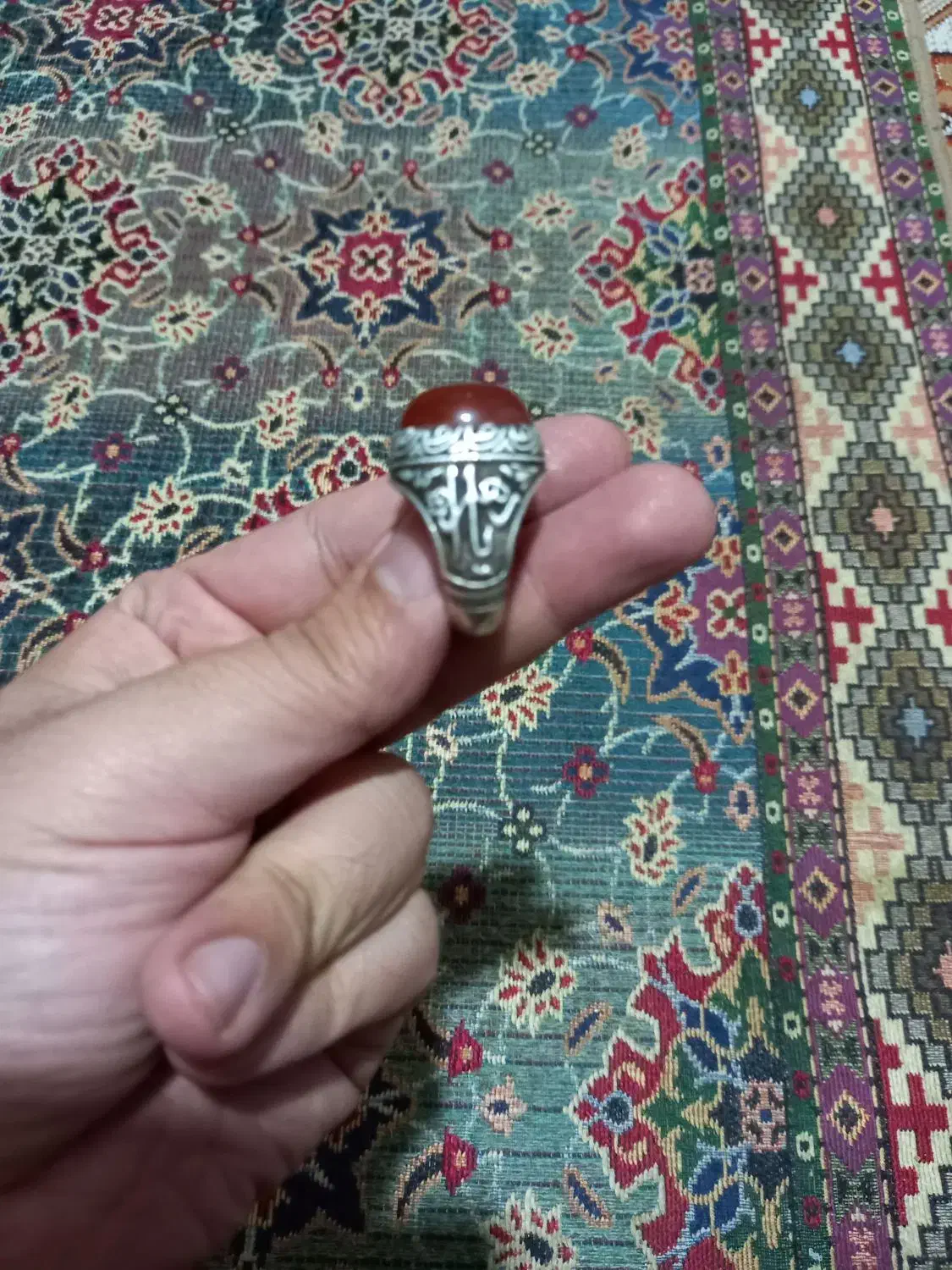 انگشتر عقیق با رکاب زیبا|جواهرات|کرج, خرمدشت|دیوار