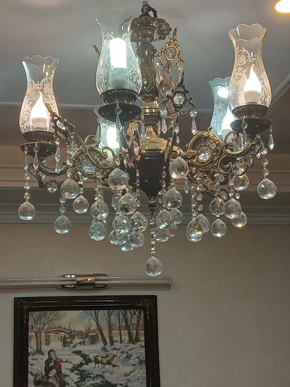 لوستر برنج|لوستر و چراغ آویز|پاکدشت, پاکدشت (مامازند)|دیوار