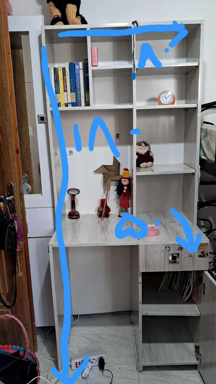 میزتحریر کتابخانه دار|میز تحریر و کامپیوتر|رشت, کوی مهر|دیوار