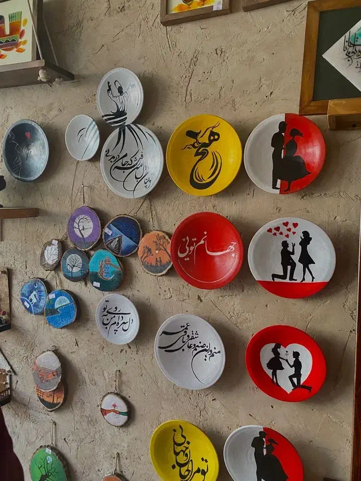 نقاشی روی سفال|صنایع دستی و سایر لوازم تزئینی|قم, شاه ابراهیم|دیوار