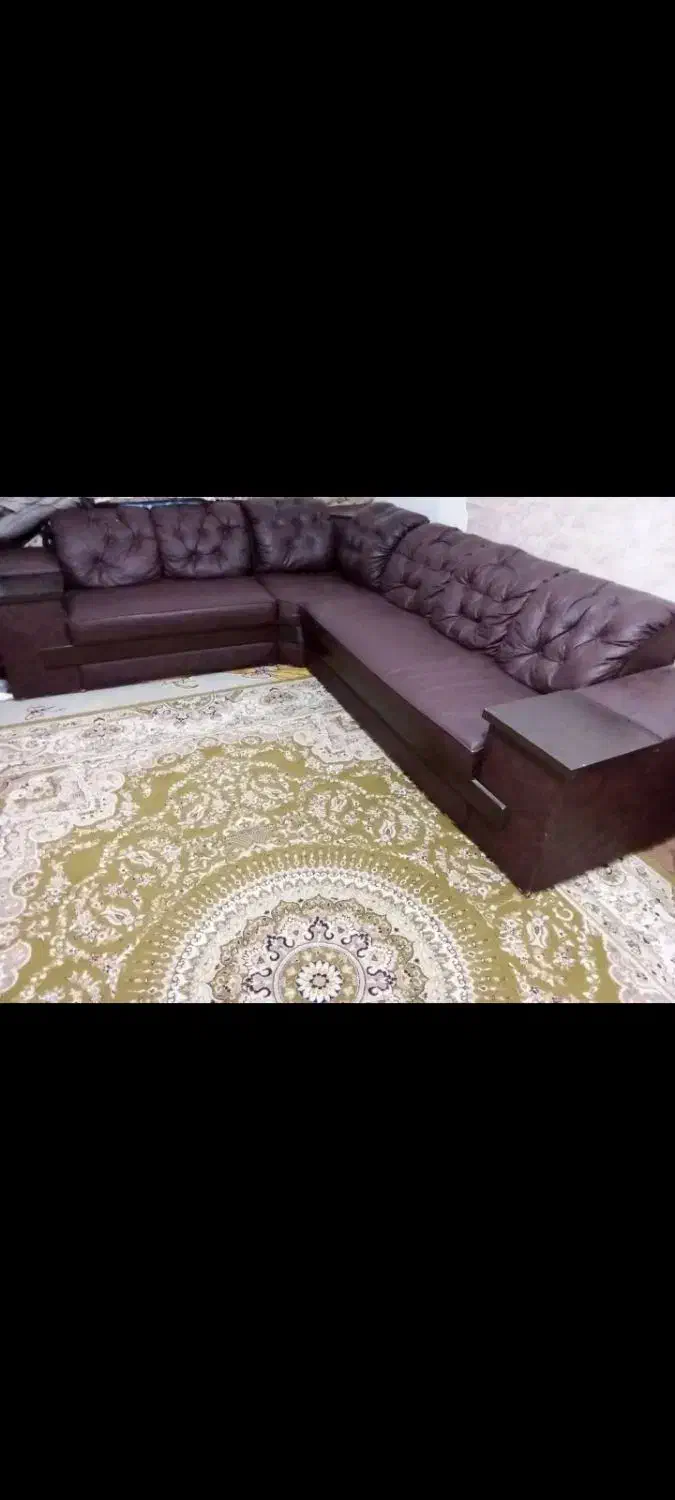 مبل چرم سالم|مبلمان خانگی و میز عسلی|قشم, |دیوار