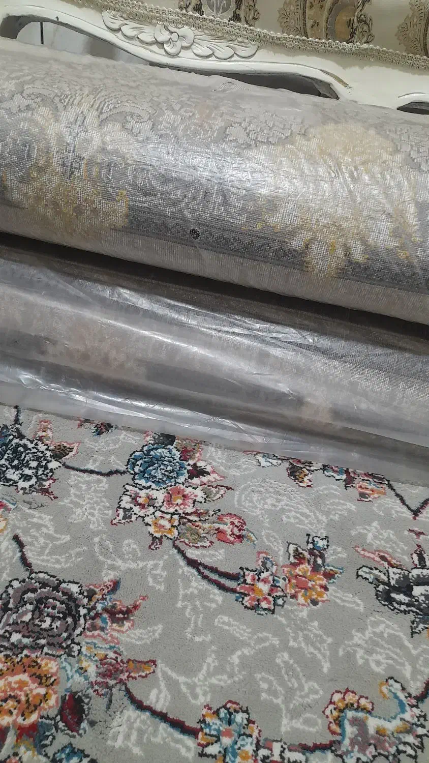 ۲تا قالی ۷۰۰ شونه نگین مشهد طرح طلاکوپ|فرش|خرمآباد, |دیوار