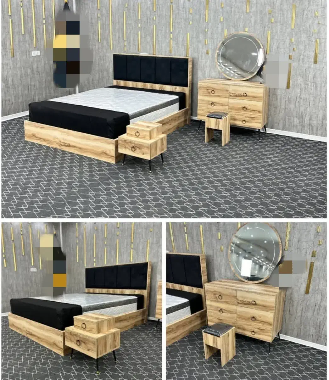 تخت خواب دو نفره|تخت و سرویس خواب|ایلام, |دیوار