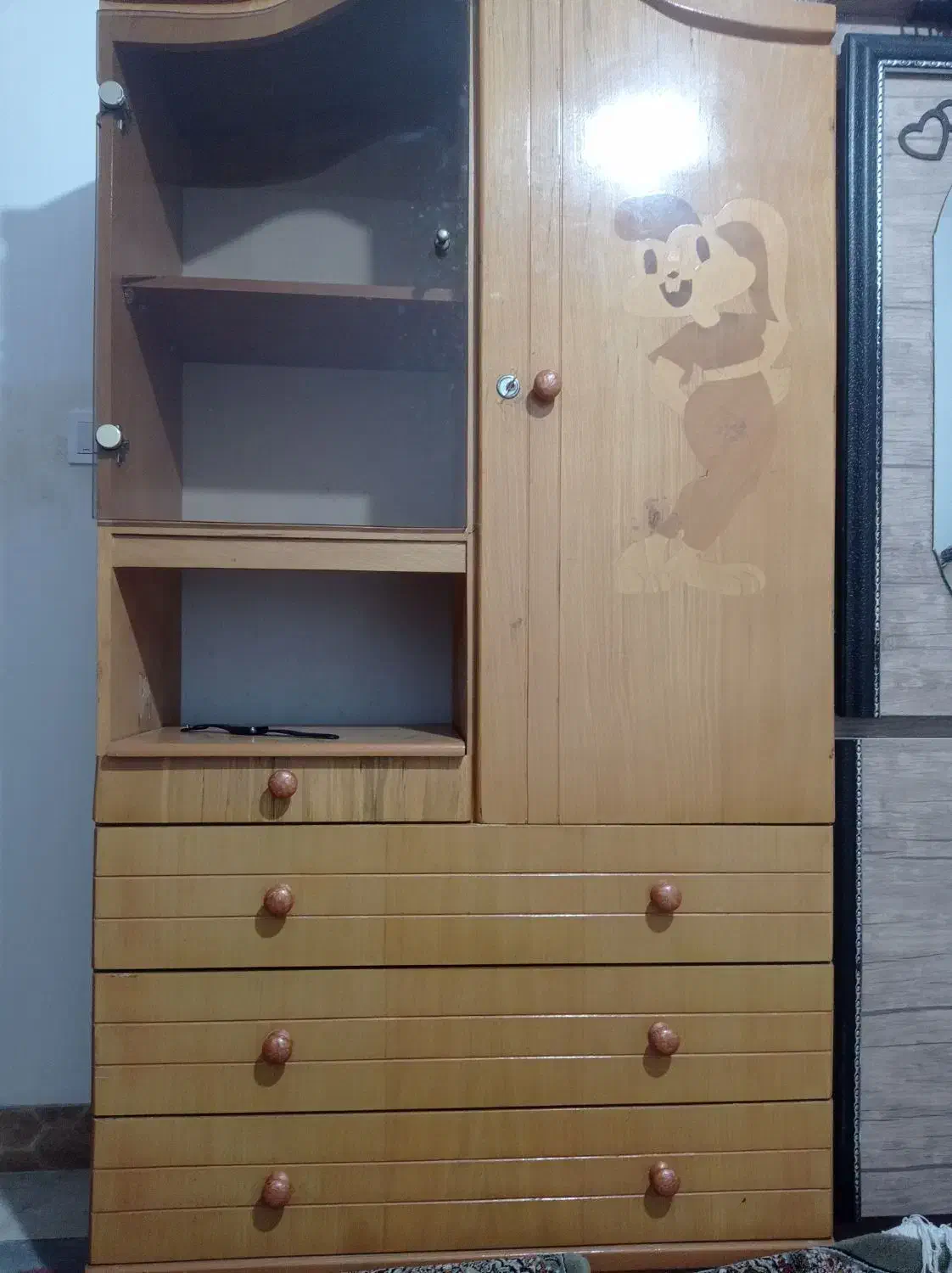 کمد تمام چوبی|جاکفشی، کمد، دراور|اردبیل, |دیوار