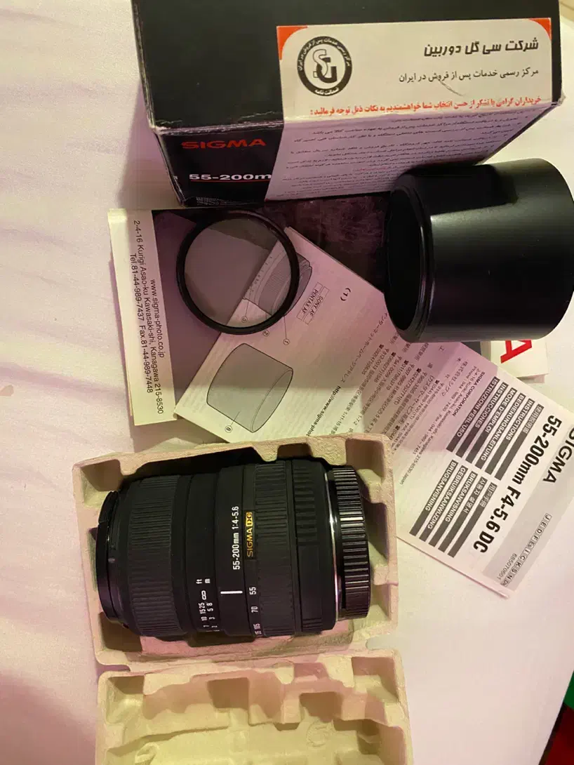 لنز تله فتو سیگماSigma AF 55-200mm برای کانن|دوربین عکاسی و فیلم‌برداری|اصفهان, خانه اصفهان|دیوار