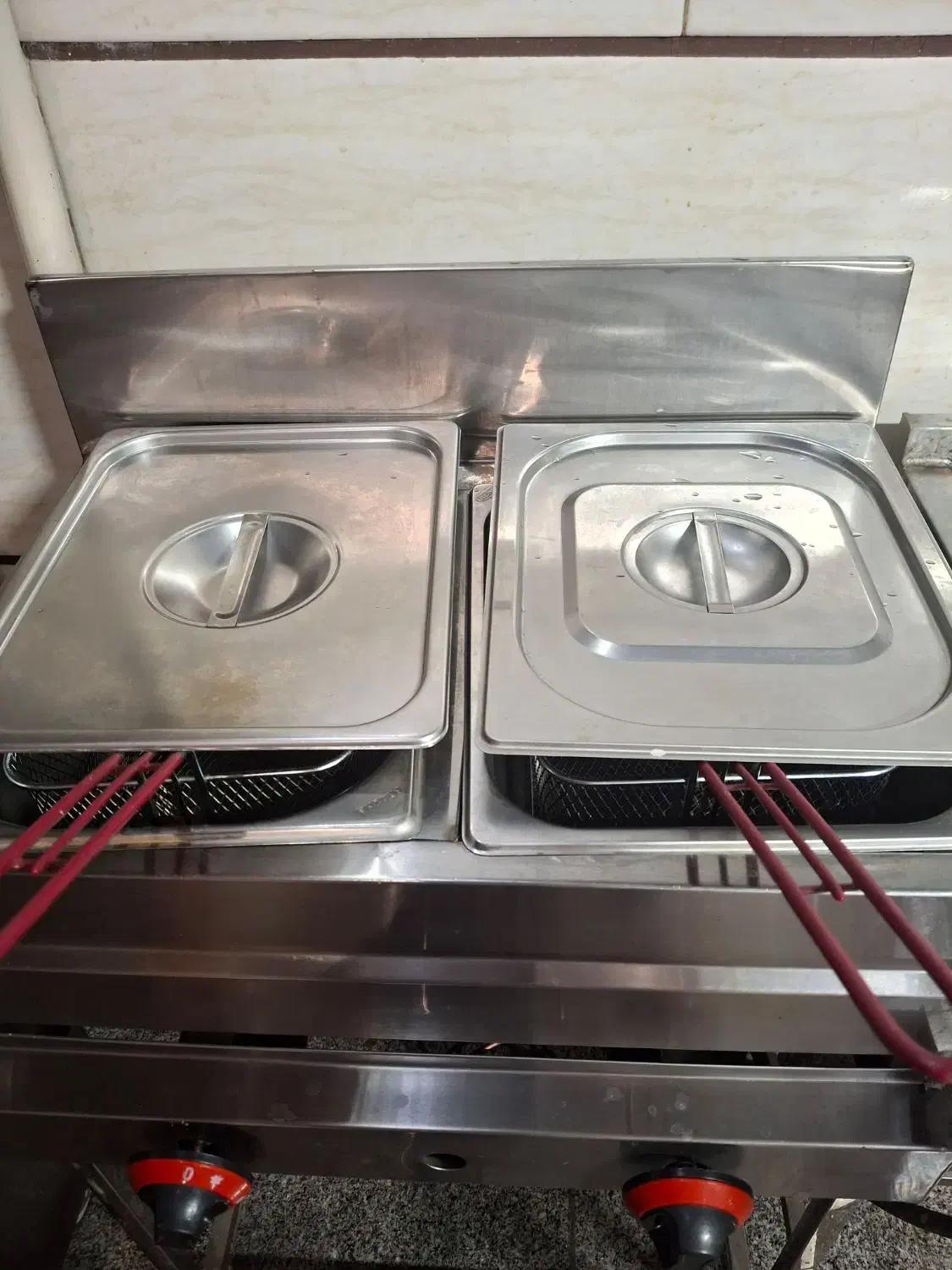 میز استیل و سینک دو‌لگنه و سرخ کن دو لگنه|فروشگاه و مغازه|قزوین, |دیوار