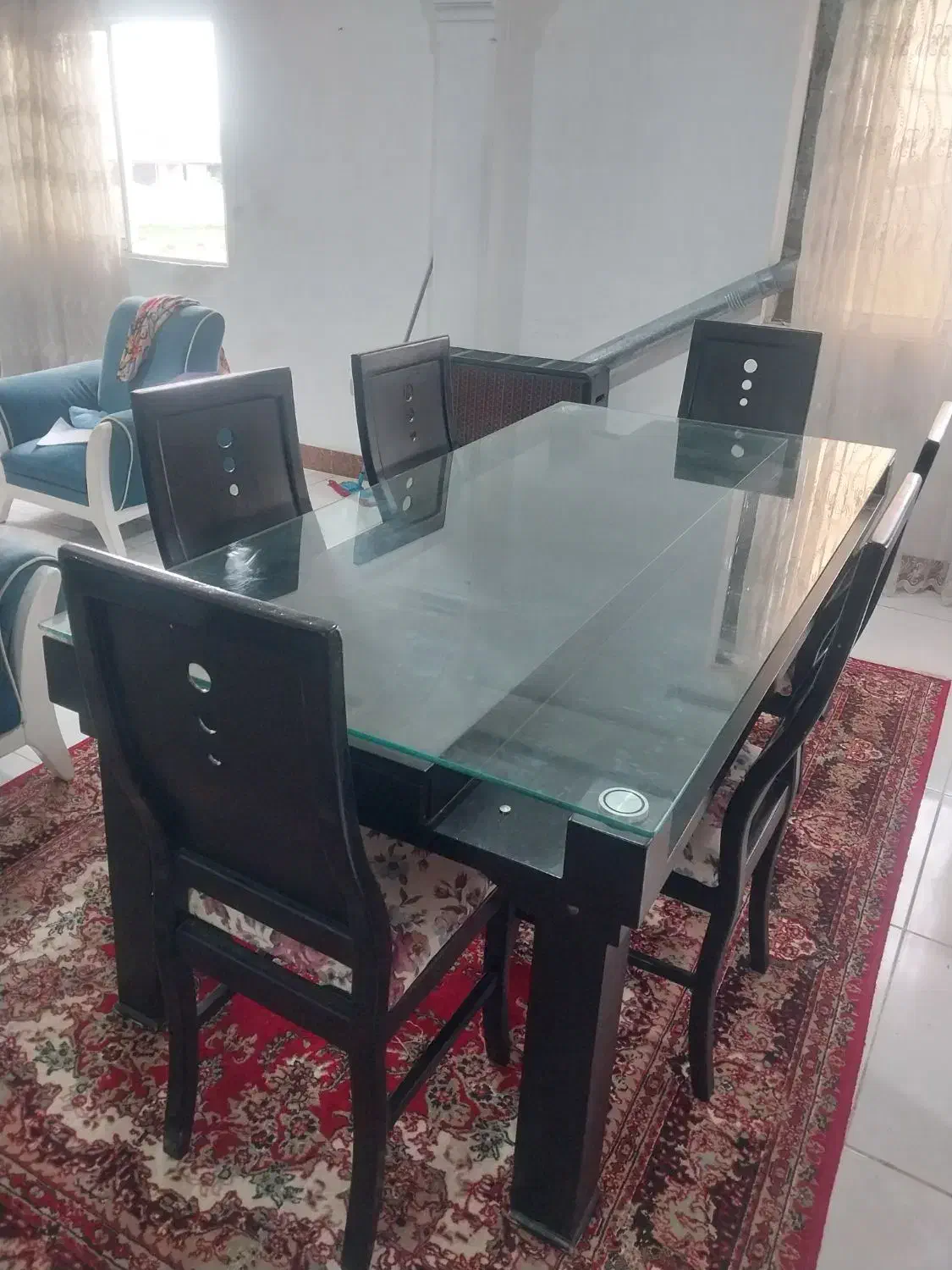 میزوصندلی غذاخوری ۶نفره|میز و صندلی غذاخوری|رشت, آب آسیاب|دیوار